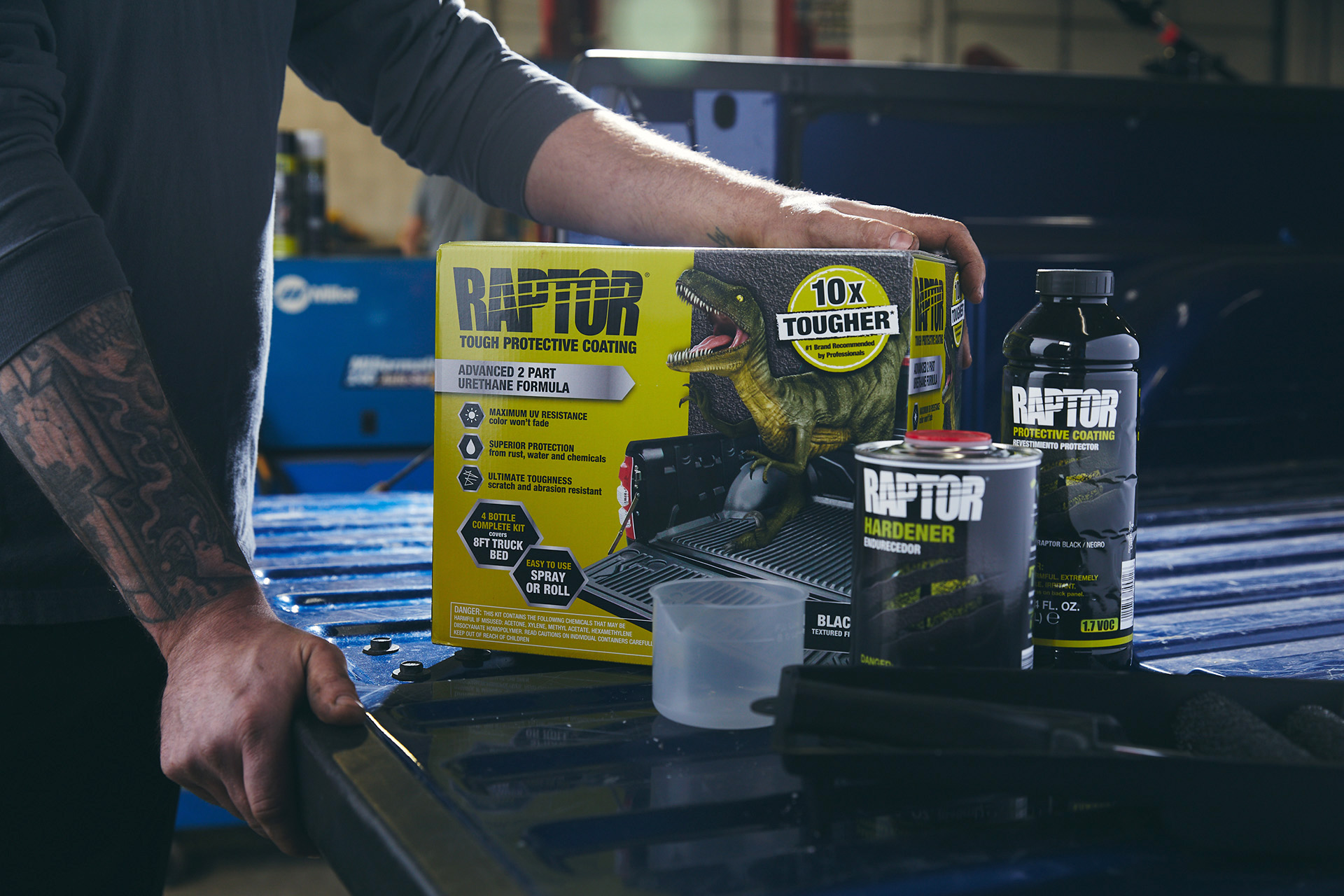 RAPTOR 2-Part Roll On Truck Bed Coating - Raptortough